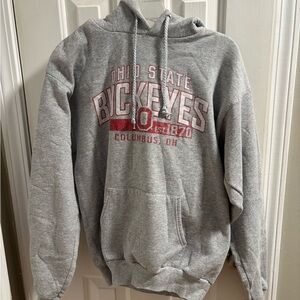 Hanes Gray Comfort Ohio State Buckeyes Hoodie